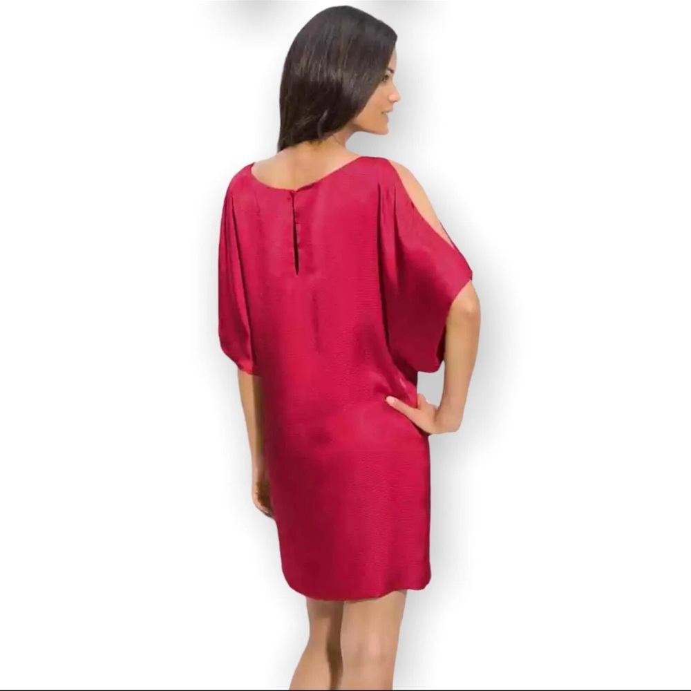 Aidan Maddox Elegant Red Cold Shoulder Dress 10 - Picture 2 of 8